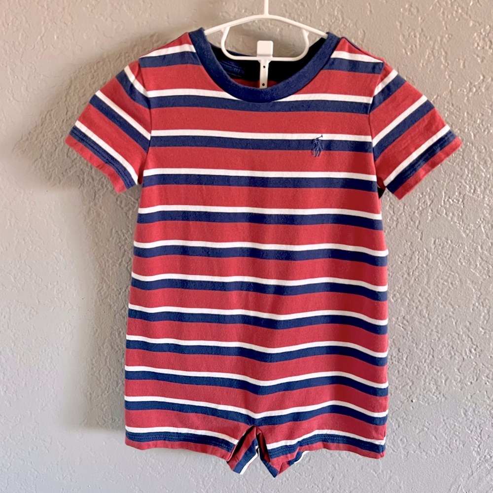 Stripped Jersey Cotton Shortall